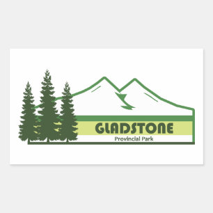 Gladstone Provincial Park Green Stripes Rechthoekige Sticker
