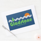 Gladstone Provincial Park Retro Rechthoekige Sticker (Envelop)
