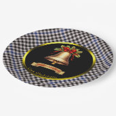 Gladstone Tartan Gepersonaliseerde Kerstmis Papieren Bordje (Gekanteld)