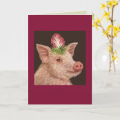 Gladys het varkenswenskaart kaart (Gele Bloem)