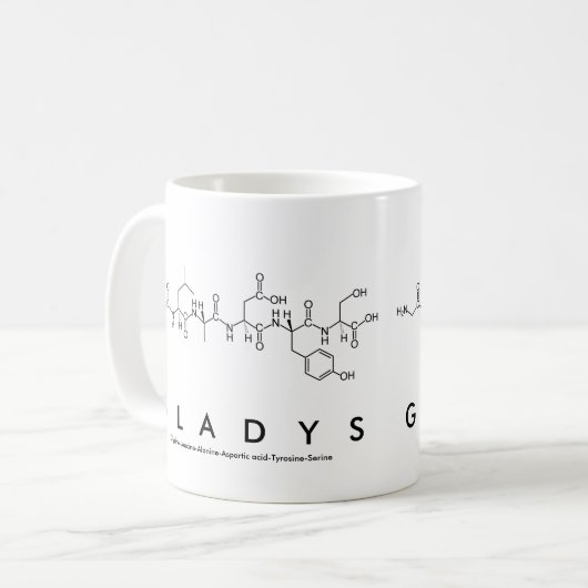 Gladys nom de peptide mug (Devant gauche)