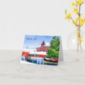 Glædelig jul, Deens Kerstfeest Kaart (Gele Bloem)