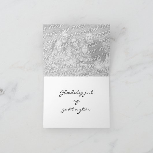 Glædelig Jul og Godt Nytår Feestdagen Kaart (Binnen)