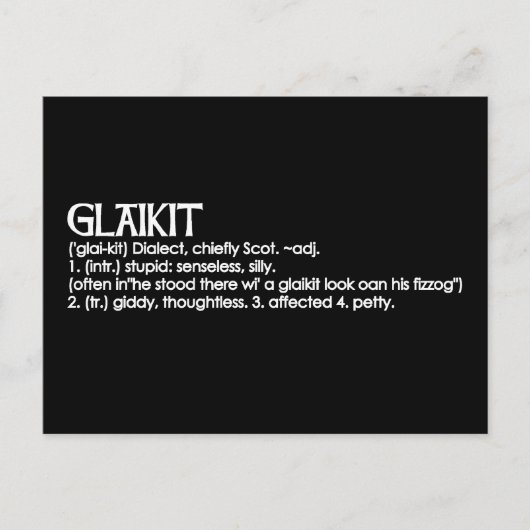 Glaikit Briefkaart (Voorkant)
