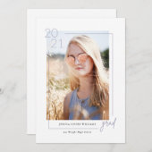 Glam 2021 Afstuderen fotouitnodigingen Kaart (Voorkant / Achterkant)