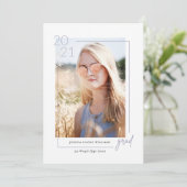 Glam 2021 Graduation Photo Invitations (Debout devant)