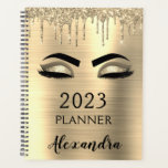 Glam 2022 Parties scintillant d'or étincelante Eye<br><div class="desc">2022 Gold Eyelashes Sparkle Parties scintillant Monogramme Nom et premier bloc-notes Spiral. Cela rend le cadeau parfait pour 16 ans,  mariage,  douche nuptiale,  anniversaire,  baby shower ou bachelorette pour quelqu'un qui aime le luxe glam et les styles chic.</div>