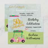 Glam 50 & Fabulous Golf Scene Party Invitation (Devant / Derrière)