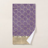 Glam à huile d'or violet et faux (Serviette à main)