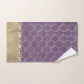 Glam à huile d'or violet et faux (Serviette à main)