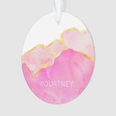 Glam Abstrait Rose Or Blanc NOM Fun moderne (devant)