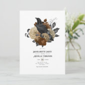  Glam Amber Raven Gothic Bachelorette Party Kaart (Staand voorkant)