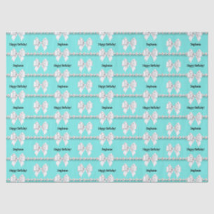 Glam Aqua Blue Tiffany Thema Bougie Verjaardag Tissuepapier