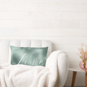 Glam Aqua Pine Green Love Kussen