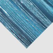 Glam Aqua Sparkle Stripes Tissuepapier (Detail)
