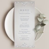 Glam argent parties scintillant déco menu de maria