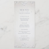Glam argent parties scintillant déco menu de maria (Devant)