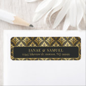 Glam Art Deco Bruiloft ID1033 Etiket (Insitu)