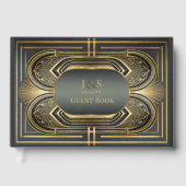 Glam Art Deco Bruiloft ID1033 Gastenboek (Voorkant)