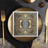 Glam Art Deco Bruiloft ID1033 Servet