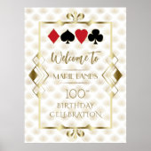 Glam Art Deco Casino Poker Affiche de bienvenue d' (Devant)