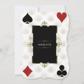 Glam Art Deco Casino Royale Poker Birthday Kaart (Achterkant)