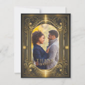 Glam Art Deco Dank u ID1033 Bedankkaart (Voorkant)
