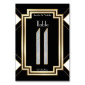 Glam Art déco Diamond Mariage Numéro de table Onze (Par défaut)