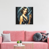 Glam Art déco : Femme d'argent (Insitu(Salon))