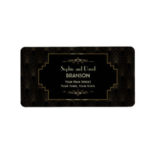 Glam Art Deco Great Gatsby Bruiloft Etiket