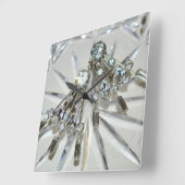 Glam  Art Deco Rhinestones Acrylisch Vierkante Klok (Hoek)
