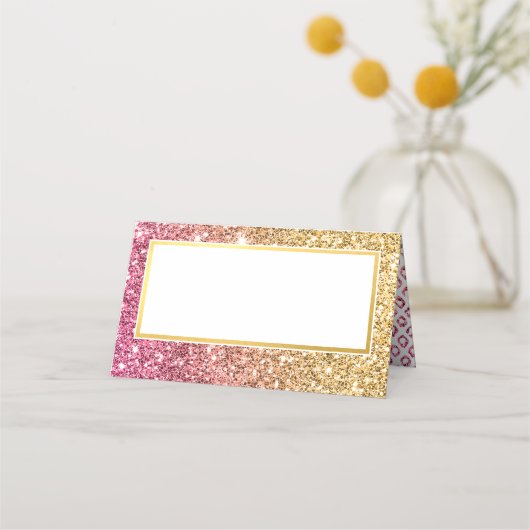 GLAM BAT MITZVAH moderne luxe roze gouden glitter (Voorkant)