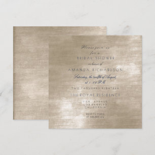 Glam Beige Ivory Velvet Vrijgezellenfeest Kaart