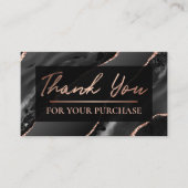 Glam Black Agate Hartelijk dank voor uw aankoop Visitekaartje (Voorkant)