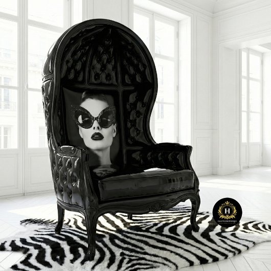  Glam Black & Crystal Cat-Eye Decoupage Tissuepapier