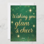 Glam Black Girl Christmas Party Invitation  (Dos)