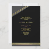 Glam Black + Gold Graduation Invitations (Dos)