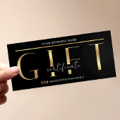 Glam Black & Gold Logo Spa Salon Cadeaubon