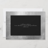 Glam Black & Metallic Silver Save the Date (Achterkant)