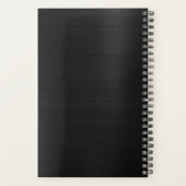 Glam Black Moon Phases Pastel Monogram Naam Klein Planner (Achterkant)