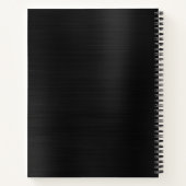 Glam Black Moon Phases Pastel Paars Monogram Name Notitieboek (Achterkant)