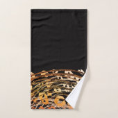 Glam Black Or Bronze Gold Cheetah Leopard (Serviette à main)