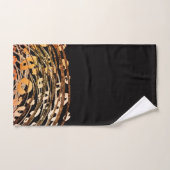 Glam Black Or Bronze Gold Cheetah Leopard (Serviette à main)