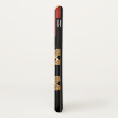Glam Black Red et Gold iPhone X Coque (Dos/Gauche)