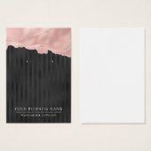 Glam Black Rose Gold Stripes Écouter Cartes d'affi (Devant & derrière)