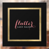 Glam Black Roze Gouden Salon, Boetiek Raamsticker (Vel 2)