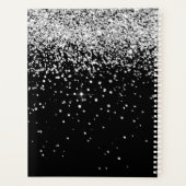 Glam Black Silver Parties scintillant Nom du monog (Dos)