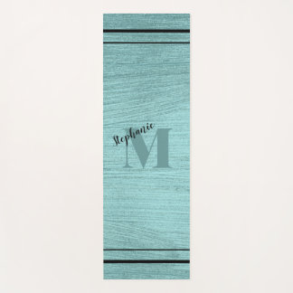 Glam Blauwgroen elegant, zwart en monogrammaticaal Yogamat