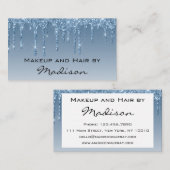 Glam Blue Driving Glitter Drift Artist Visitekaartje (Voorkant / Achterkant)