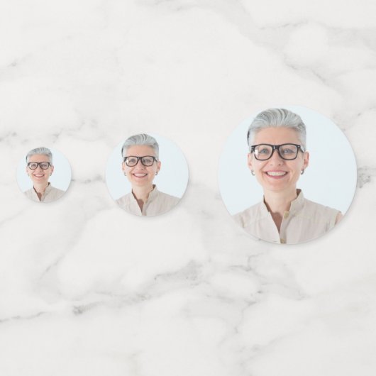 Glam Blue Glitter Drip Foto 50e verjaardag Confetti (Achterkanten)